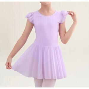 Stelle‎ Dance Girl Leotard Dress Tutu Purple Sz 4-5 110 Ballet Fairy Princes NEW